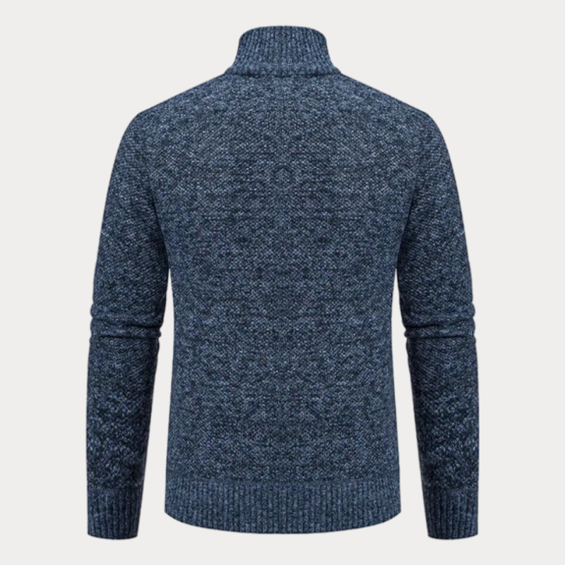 Slim-Fit Strickjacke mit Reißverschluss für Herren