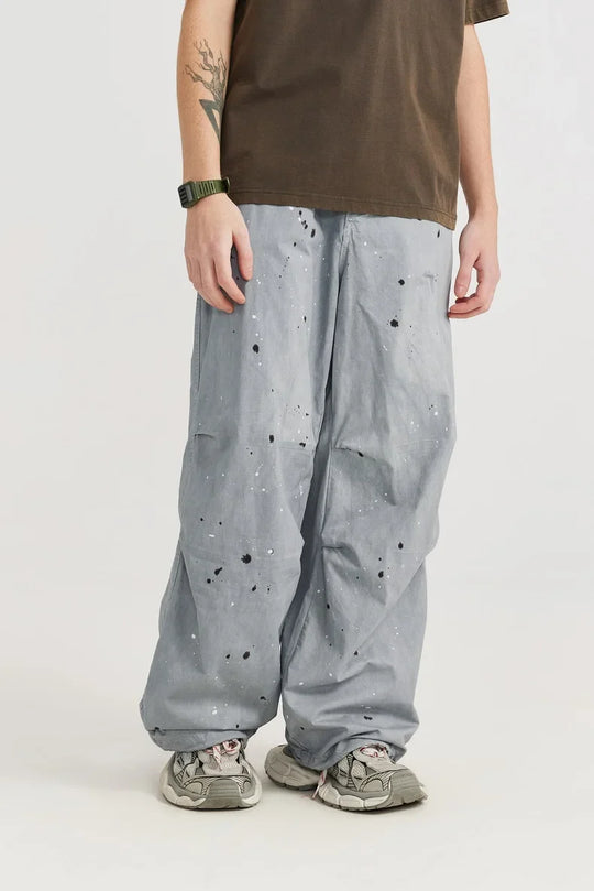 Washed Splashed Fallschirmhose für Herren