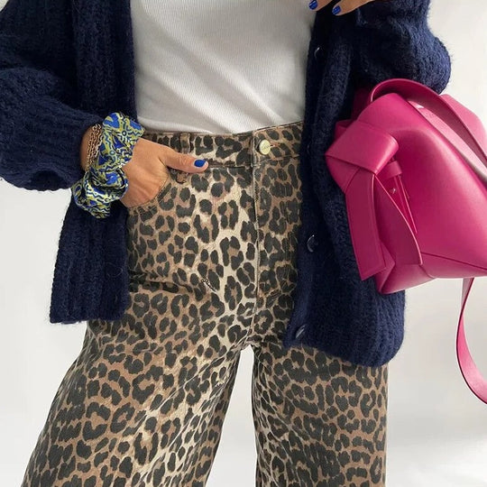 Leopard Druck Hose für Damen