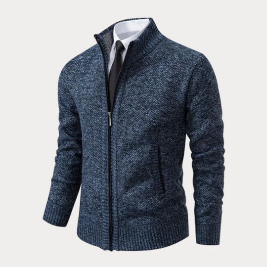 Slim-Fit Strickjacke mit Reißverschluss für Herren