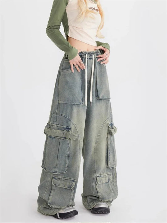 Retro lockere Jeans für Damen