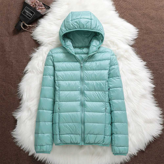 Gefütterte Damen Übergangsjacke Hellblau