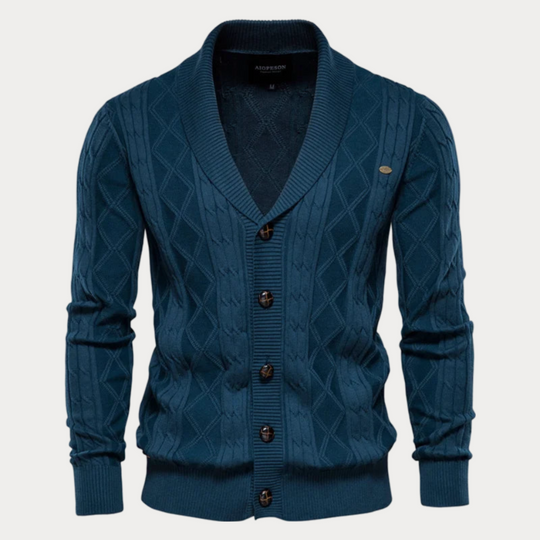 Gemusterte Strickjacke für Herren