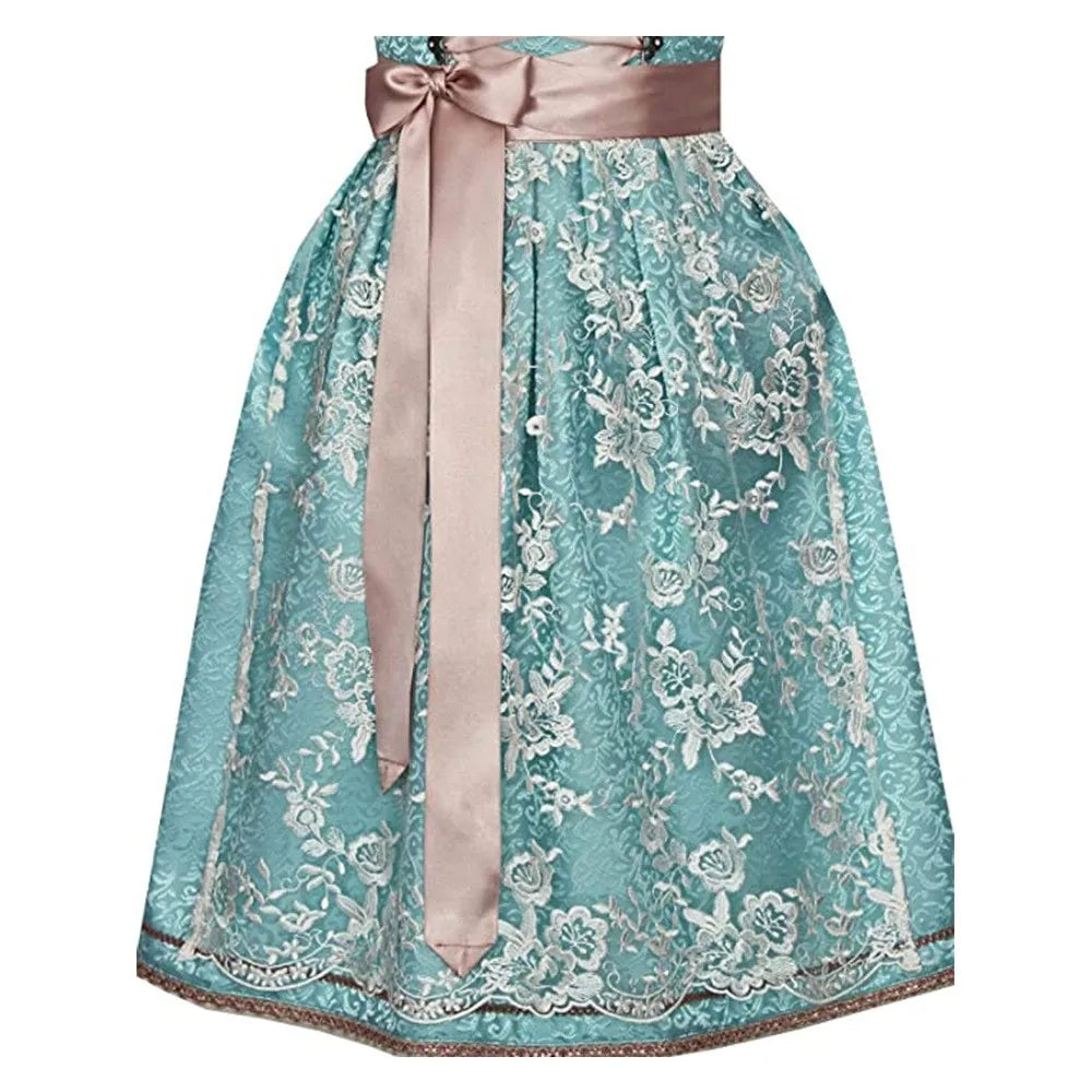 Oktoberfest Dirndl Kleid ohne Ärmel für Damen