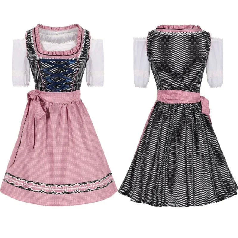 Rosa Dirndl Oktoberfestkleid für Damen