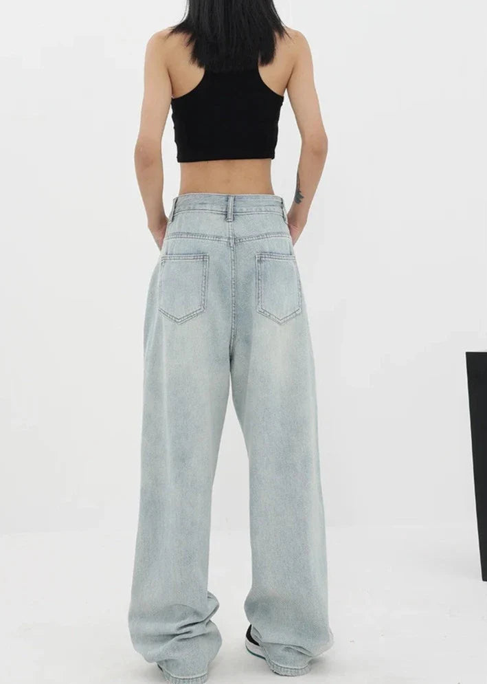 Denim-Jeans mit hoher Taille für Damen