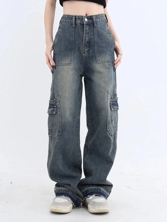 Vintage Jeans mit hoher Taille für Damen