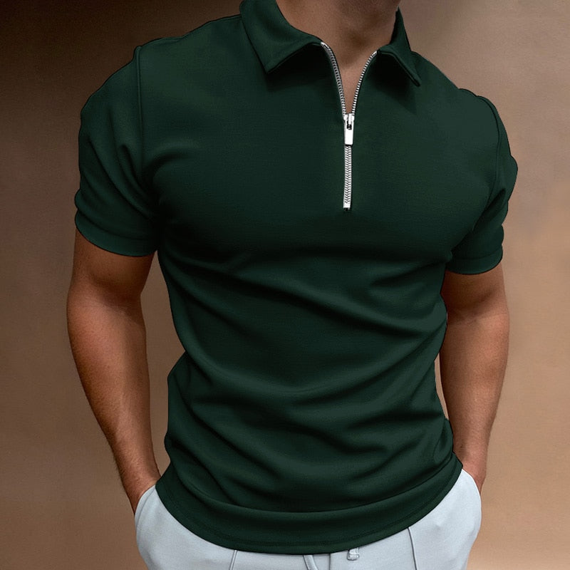 Poloshirt mit Zipper