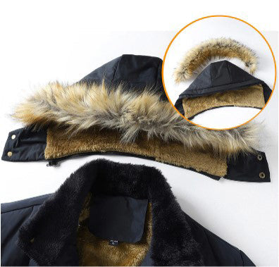 Herren-Winterparka mit abnehmbarer Kapuze