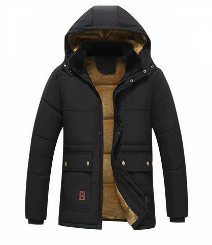 Herren-Winterparka mit abnehmbarer Kapuze