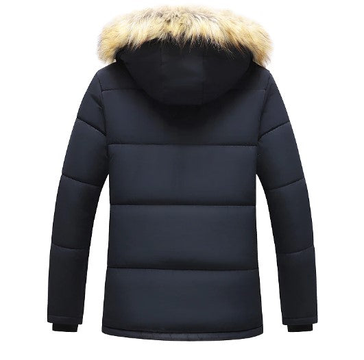 Herren-Winterparka mit abnehmbarer Kapuze