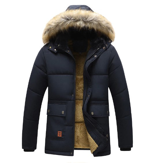 Herren-Winterparka mit abnehmbarer Kapuze