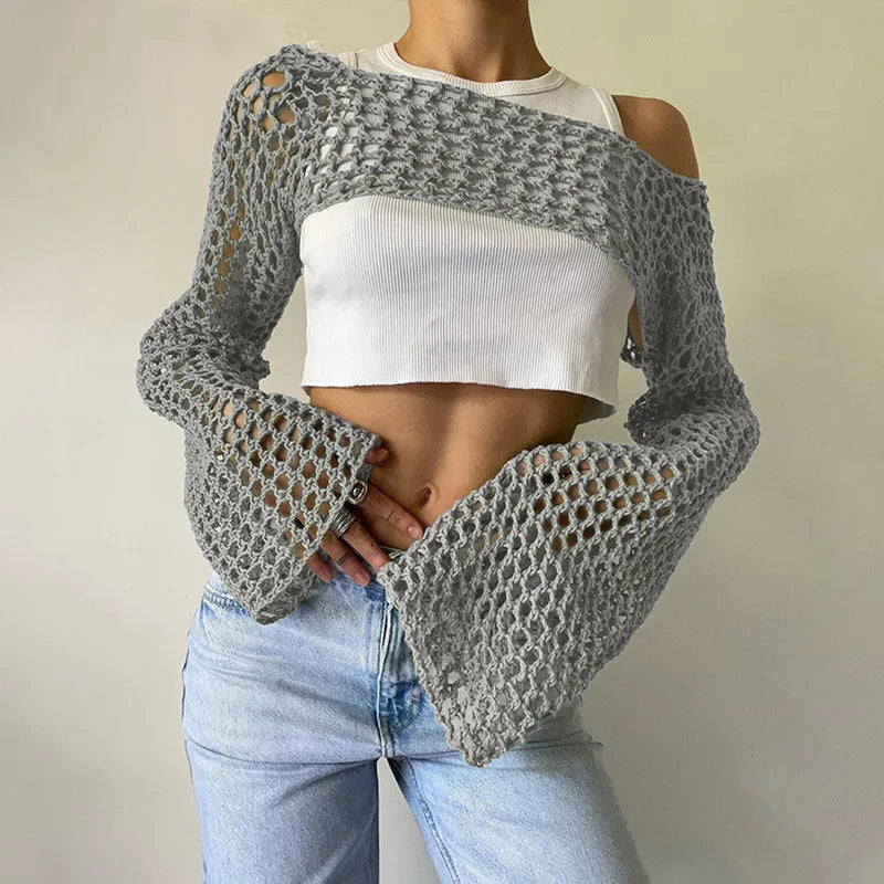 Mesh Crop Oberteil für Damen