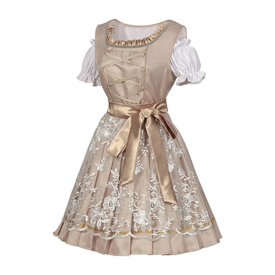 Damen Oktoberfest Dirndl Schulterfreies Kleid