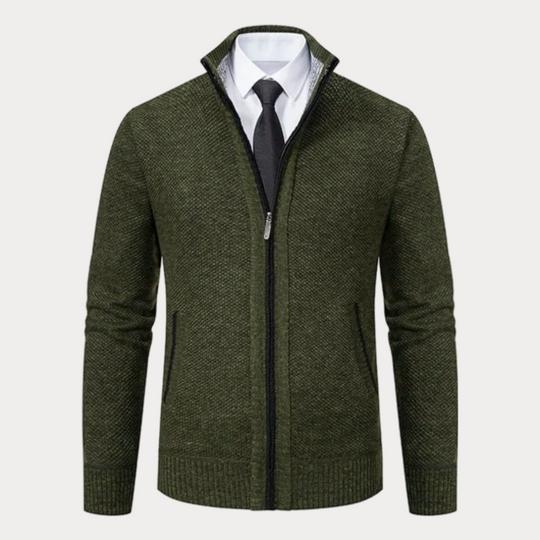 Slim-Fit Strickjacke mit Reißverschluss für Herren