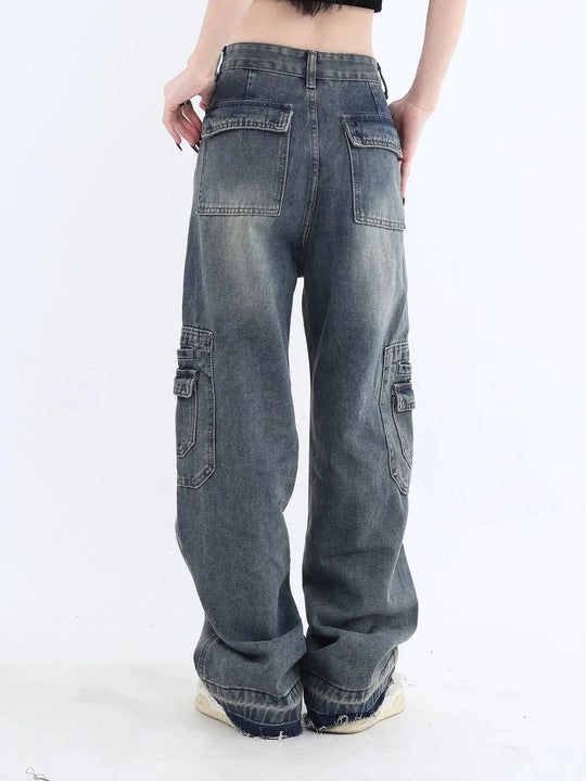 Vintage Jeans mit hoher Taille für Damen