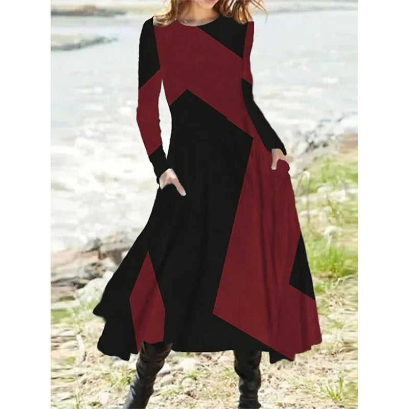 Langärmeliges Midikleid für Damen