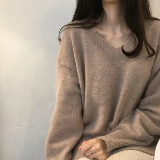 Pullover mit V-Ausschnitt für Damen