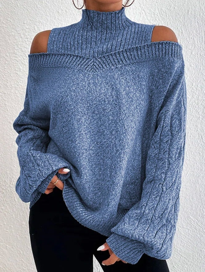 Schicker Pullover mit kaltem Schulter für Damen