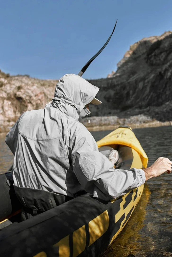 Outdoor-Wanderjacke mit Kapuze für Herren