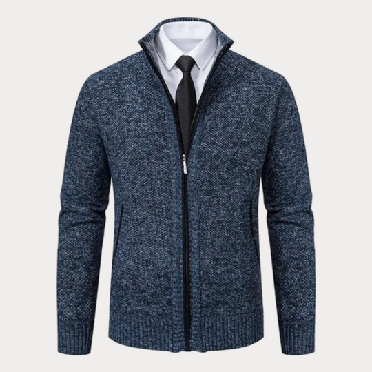 Slim-Fit Strickjacke mit Reißverschluss für Herren