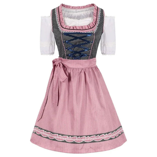 Rosa Dirndl Oktoberfestkleid für Damen