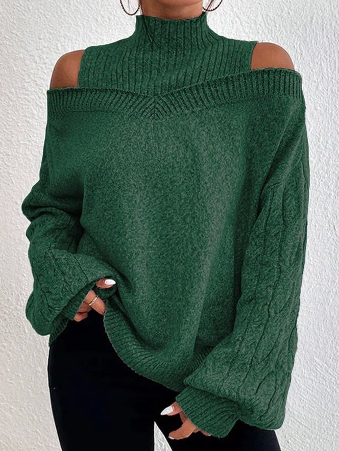 Schicker Pullover mit kaltem Schulter für Damen