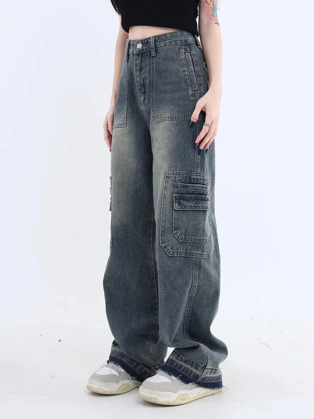 Vintage Jeans mit hoher Taille für Damen