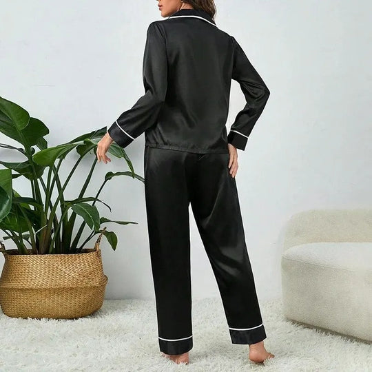 Seidiges Pyjama-Set für Damen