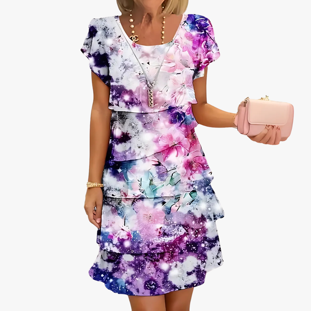 Elegantes Damen Maxikleid mit Blumenmuster