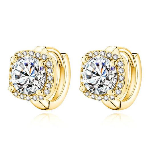 Quadratische 18k Gold Damen Ohrringe