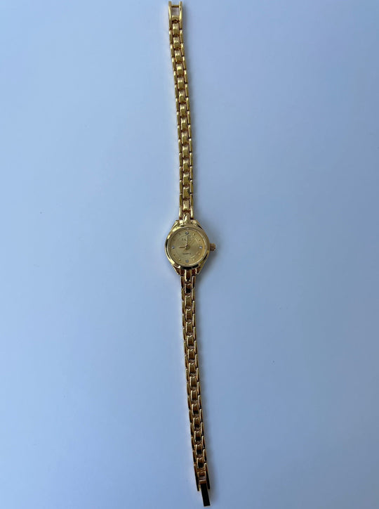 Zierliches Goldenes Damen Armbanduhr