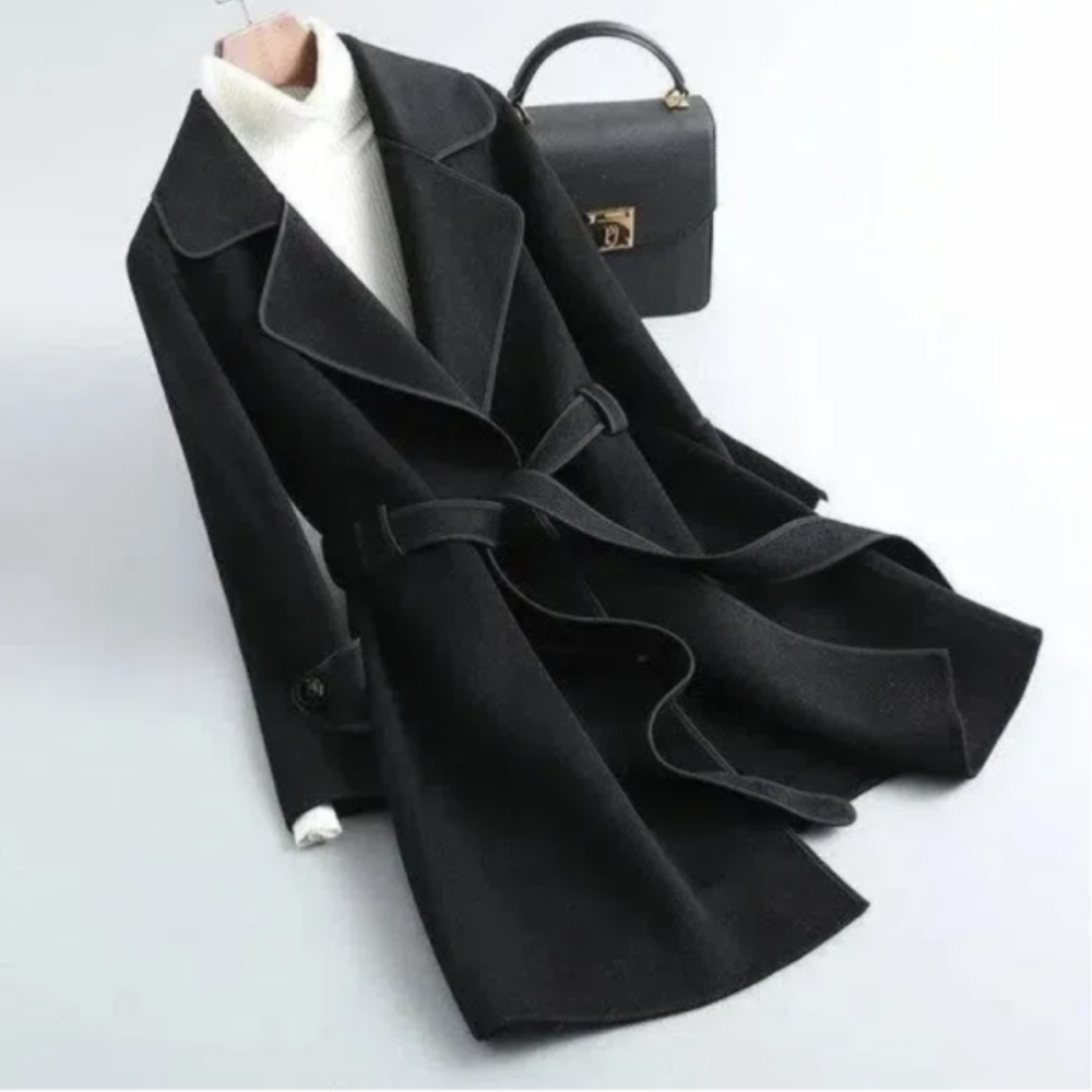 Langer Mantel mit Gürtel für Damen