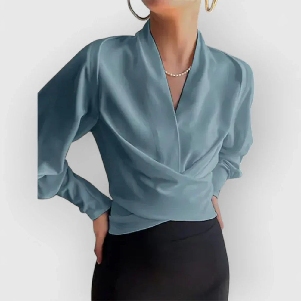 Elegante Damen Bluse mit Puffärmeln