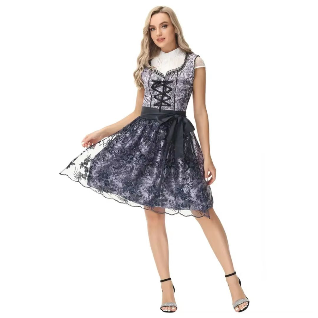 Blaues Oktoberfest-Dirndlkleid für Damen