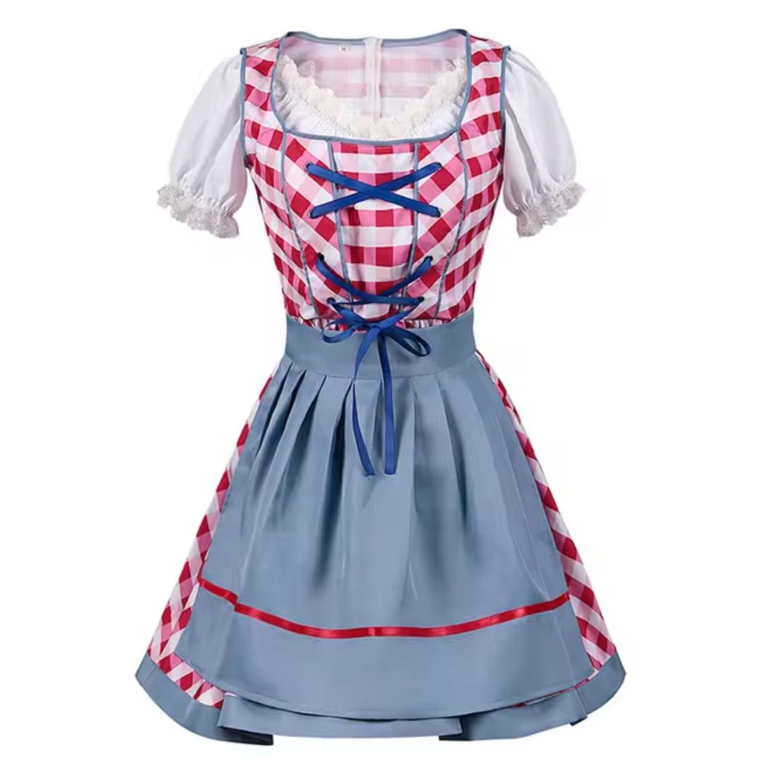 Kariertes Dirndlkleid für Damen zum Oktoberfest