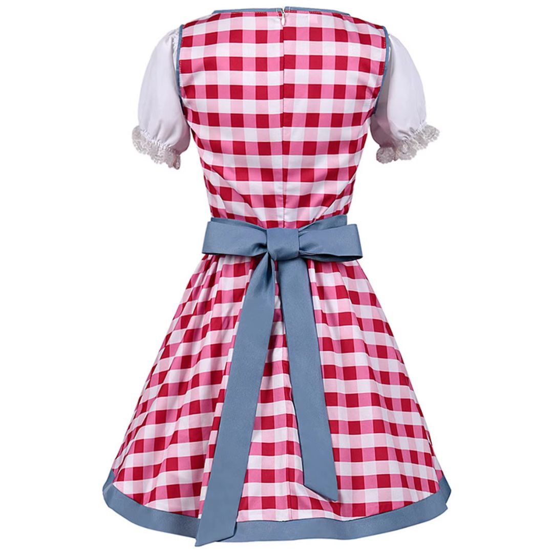 Kariertes Dirndlkleid für Damen zum Oktoberfest