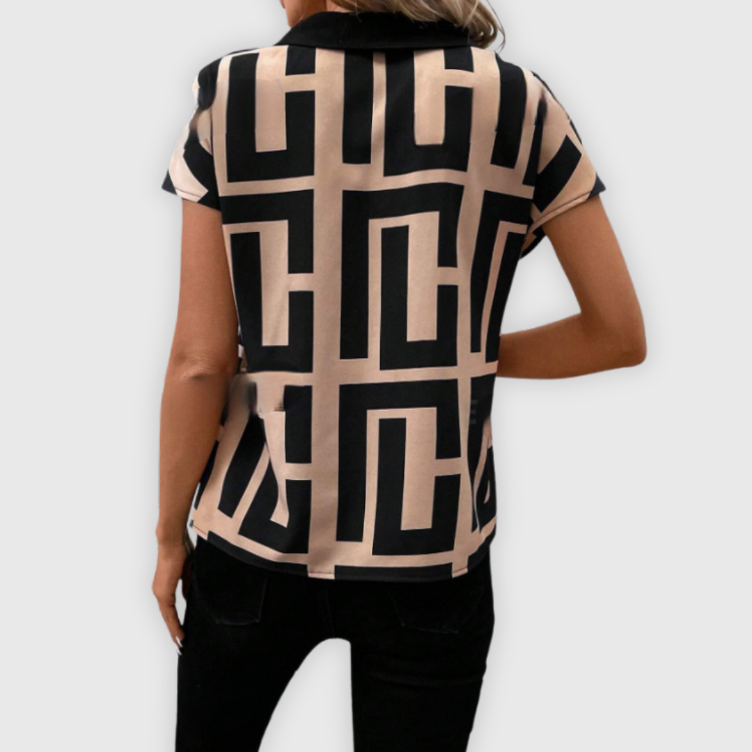 Elegante Damen Bluse V-Ausschnitt Business