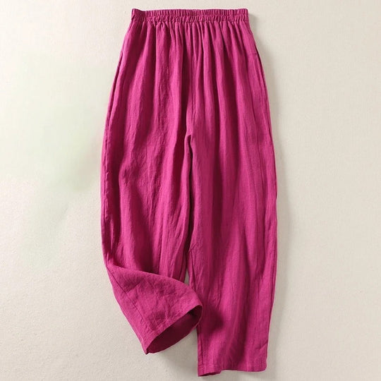 Luftige Leinen Damen Sommerhose
