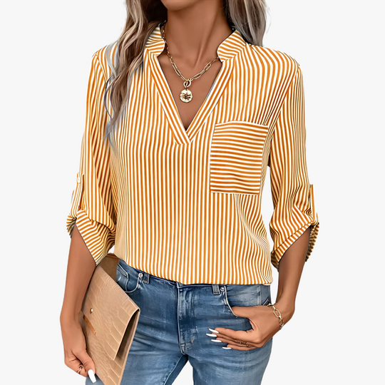 Gestreifte Elegante Damen Bluse