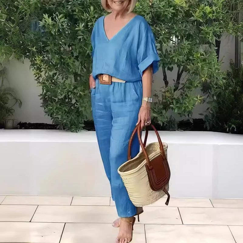 Fließendes Elegantes Damen Zweiteiler Set