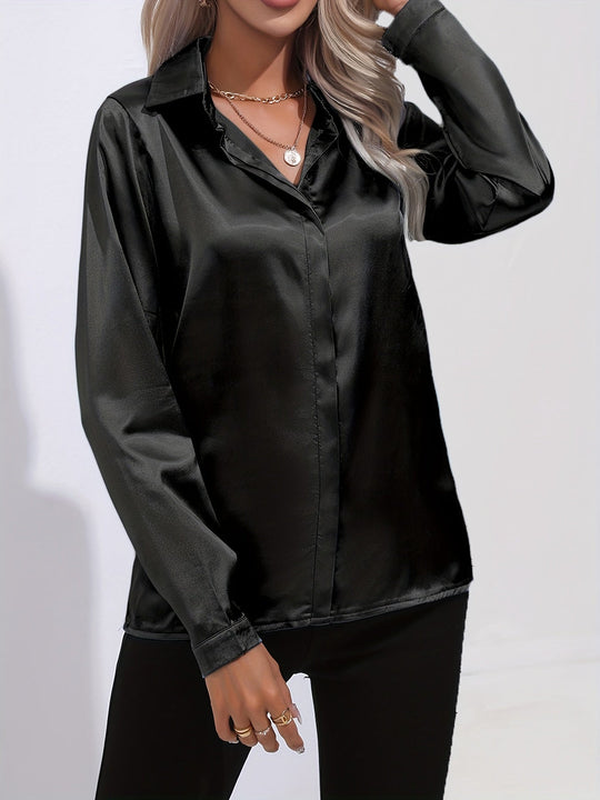 Elegante Satinbluse für Damen