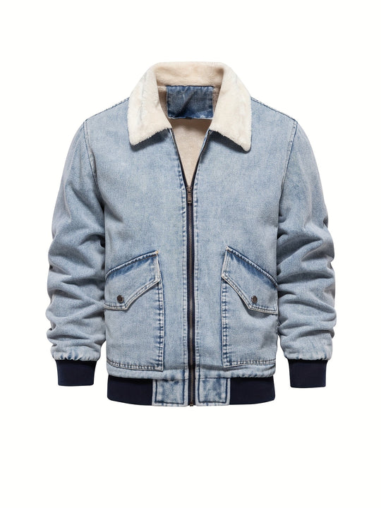 Denim-Fleece-Jacke für Herren