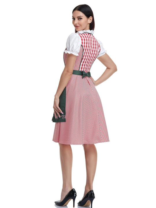 Olivgrünes Oktoberfest-Bierdirndlkleid für Damen