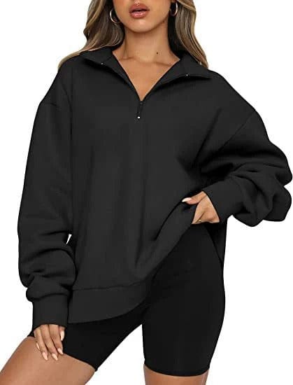 Lässiger Damen-Pullover mit Reißverschluss