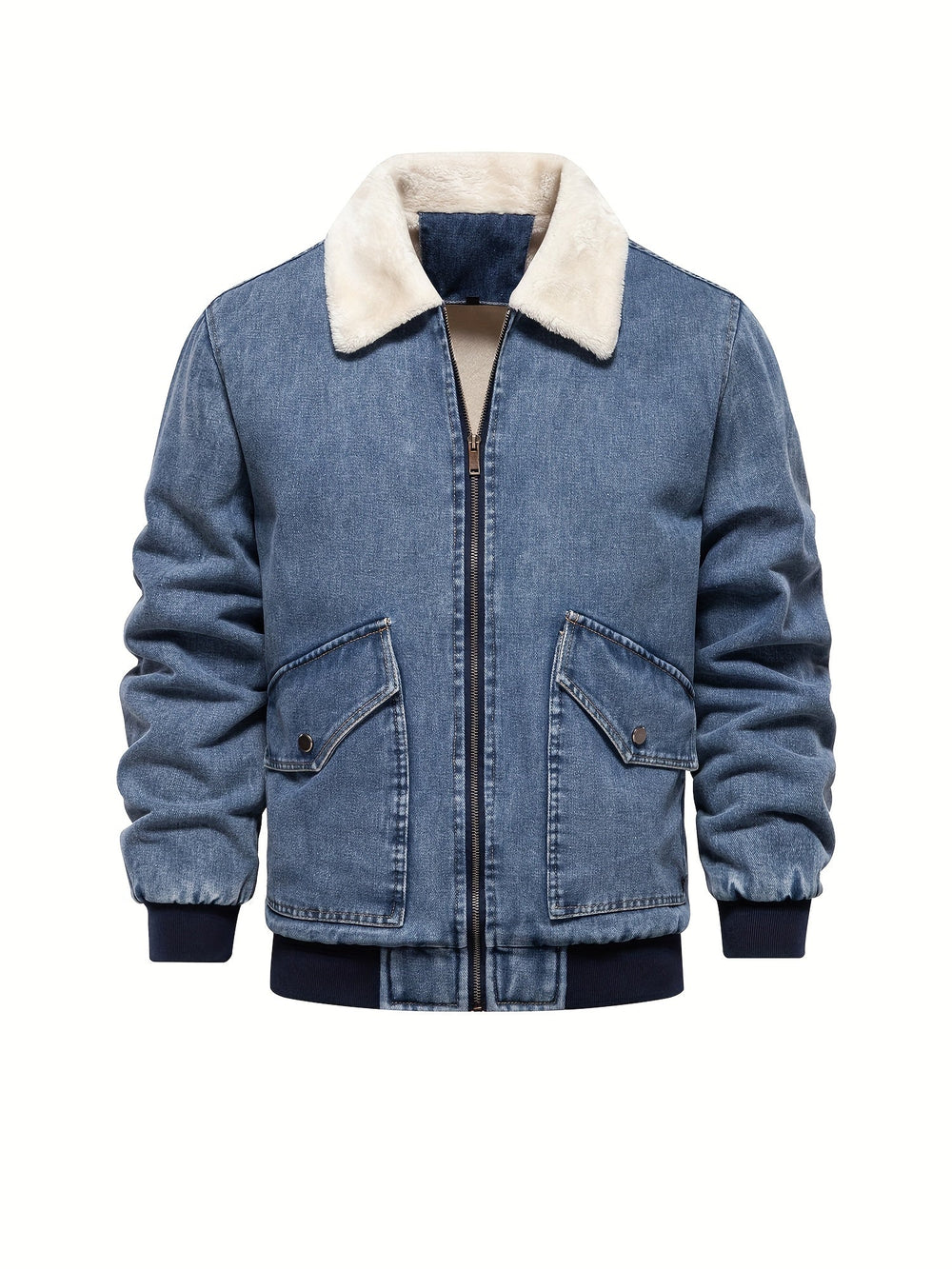 Denim-Fleece-Jacke für Herren