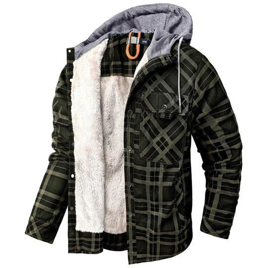 Flanell-Fleece-Winterjacke für Herren