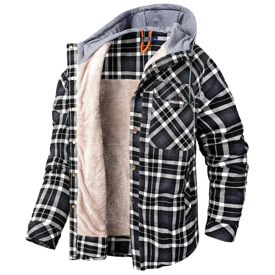 Flanell-Fleece-Winterjacke für Herren