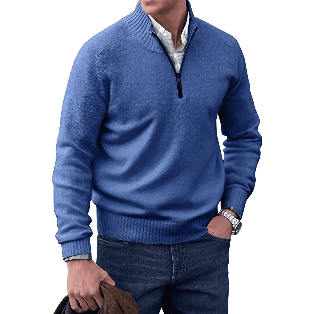 Luxuriöser Half-Zip-Pullover für Herren