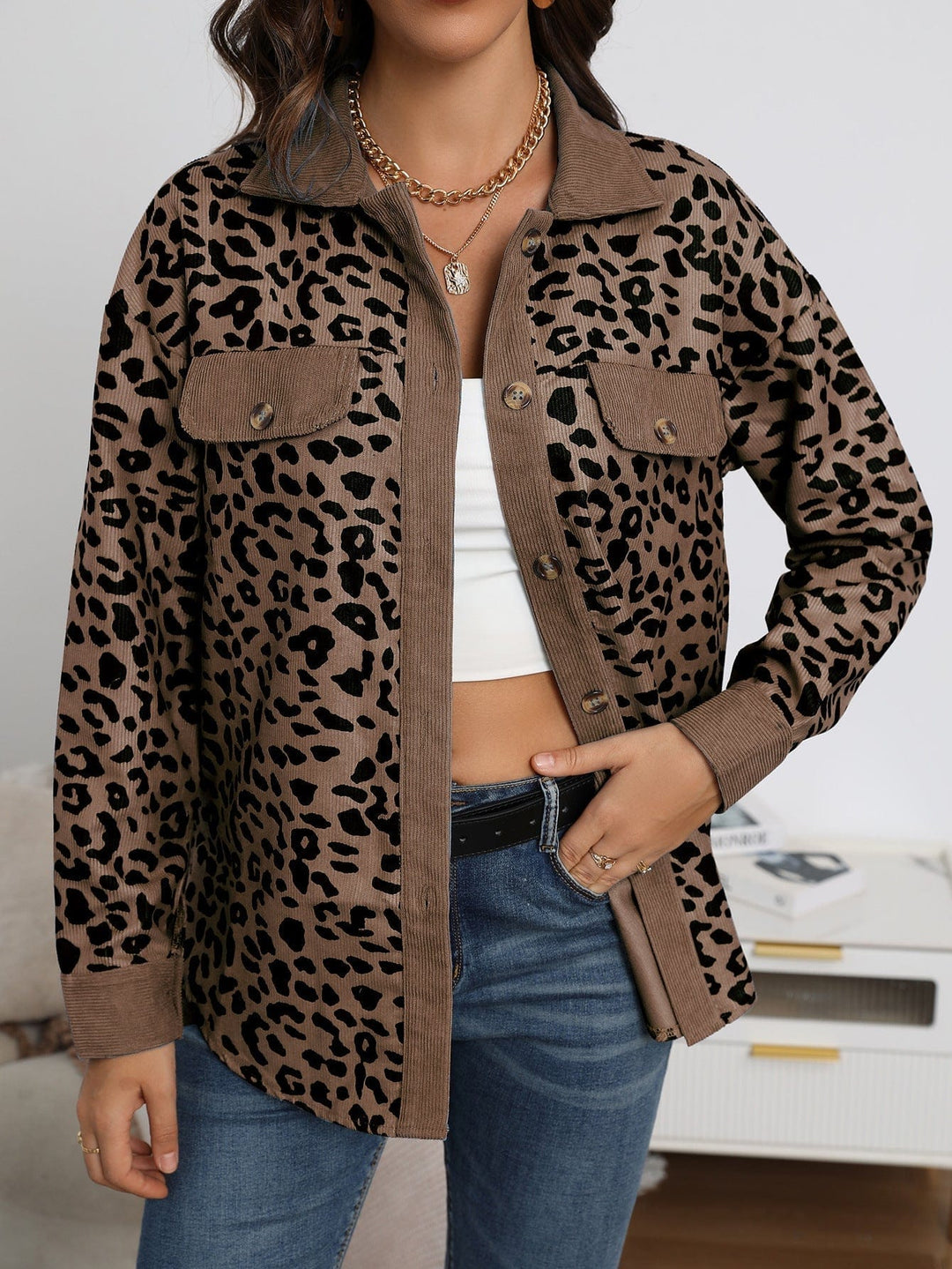 Leopardenjacke für Damen